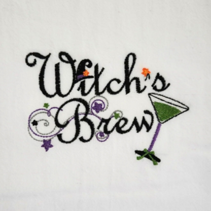 Witch's Brew Embroidered Towel