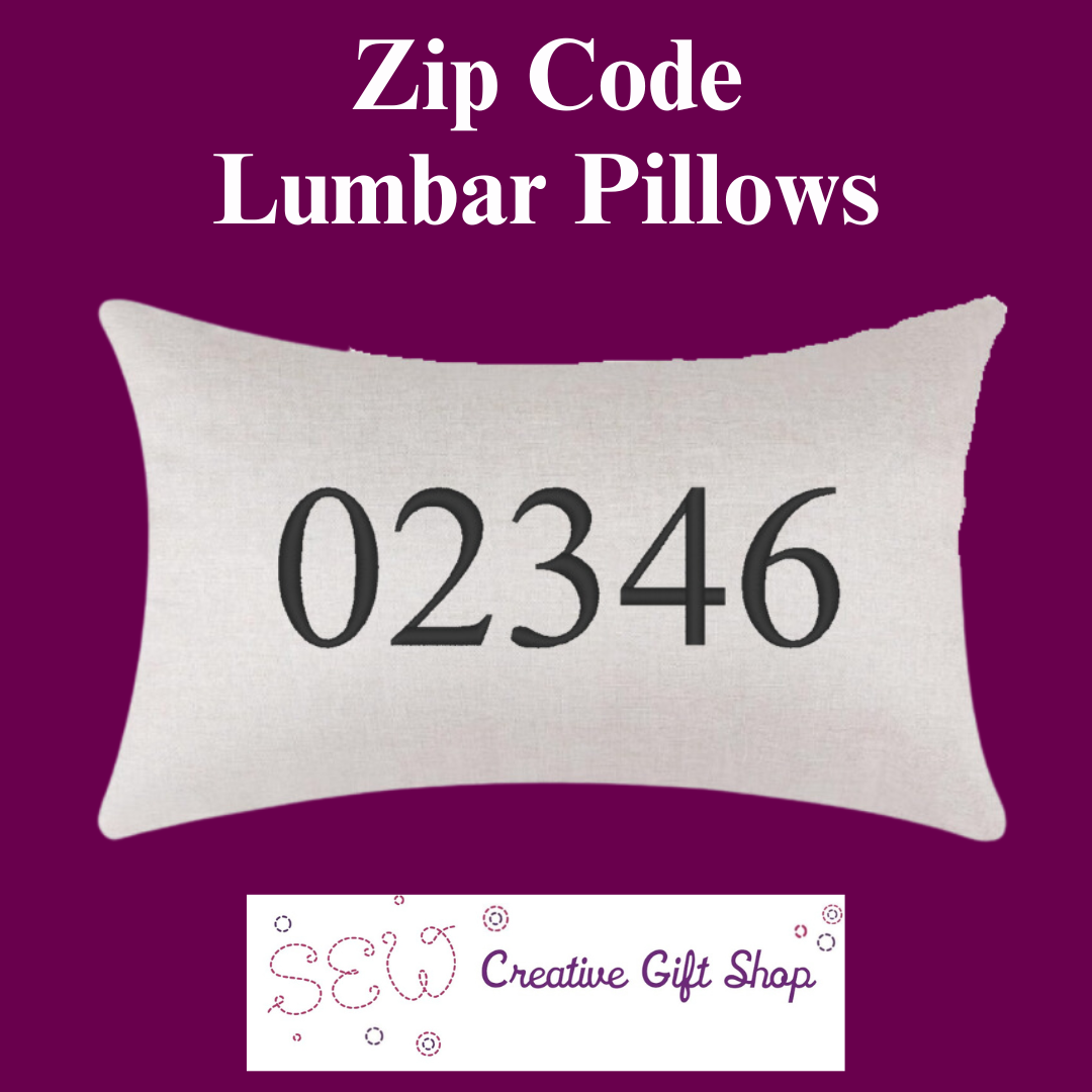 Zip Code lumbar pillow - Insert and cover