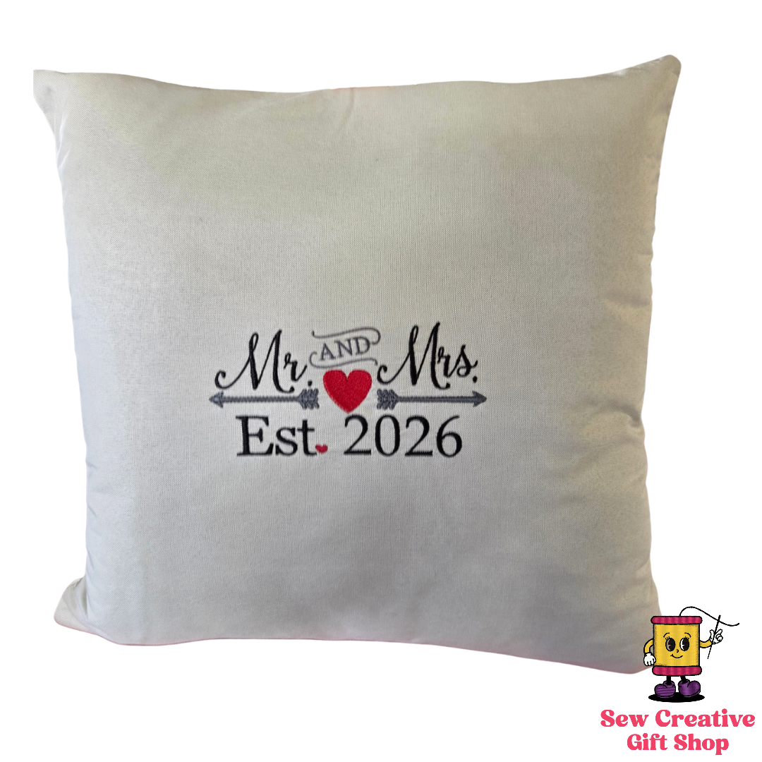 2026 Wedding Pillow with cover and insert