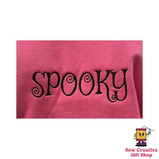 Spooky Halloween Embroidered Adult Sweatshirt