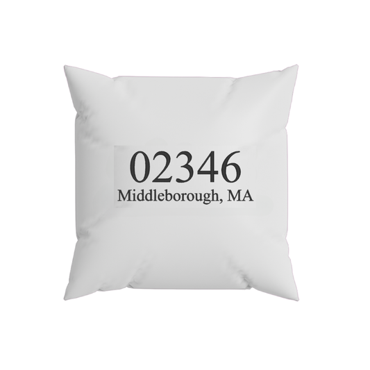 Zip code with town square 18" pillow