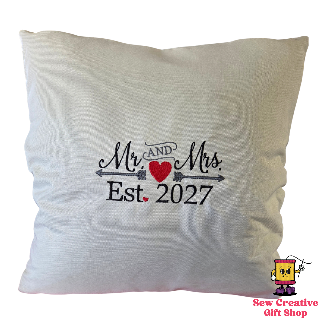 2027 Wedding Pillow with cover and insert
